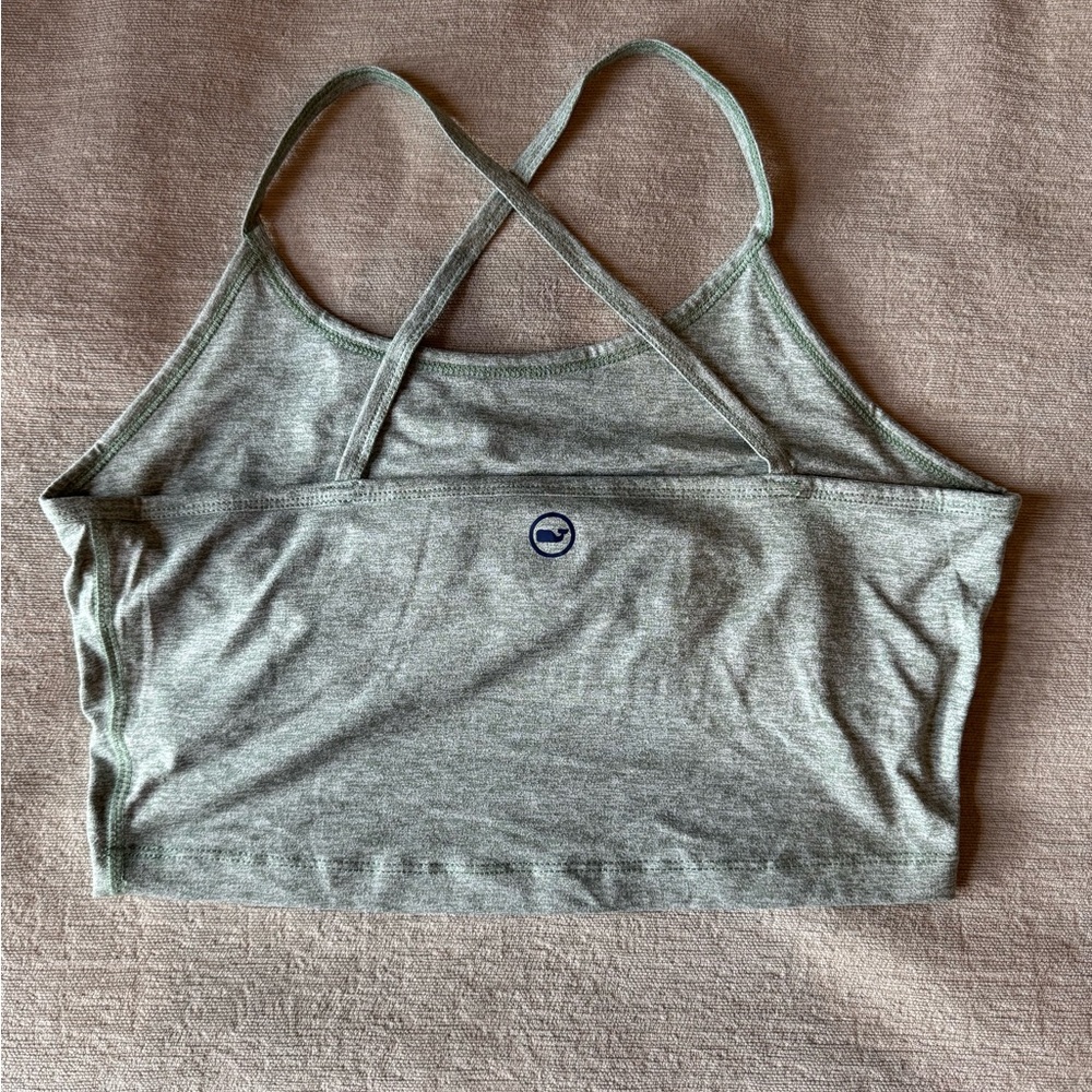 Vineyard Vines Women’s Soft Sports Bra Sage Olive Heather | Size M - Picture 3 of 5